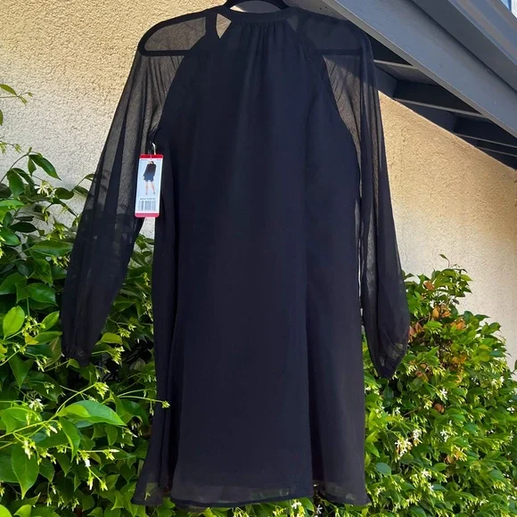 Joie Limited Edition Balloon Sleeve Dress Black Caviar Size X-Small fits Small - Picture 4 of 5